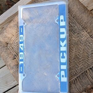 Ecklers 1949 Pickup Lic Tag Plate Cover Rare Vintage